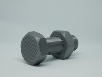 Kesz Śruba z nakrętką (atrapa) - kolor stalowy