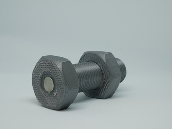 Kesz Śruba z nakrętką (atrapa) - kolor stalowy, z magnesem