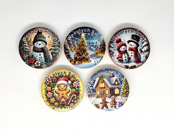 Wesołych Świąt 2024 v2. 5 sztuk kolorowych PWG