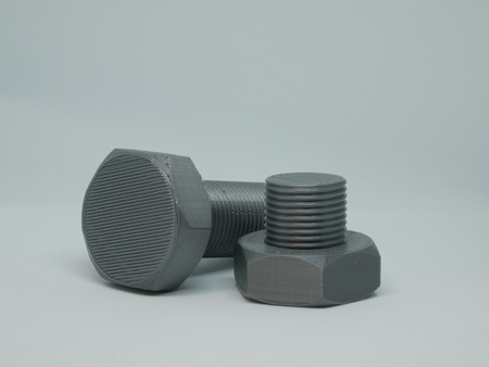 Kesz Śruba z nakrętką (atrapa) - kolor stalowy