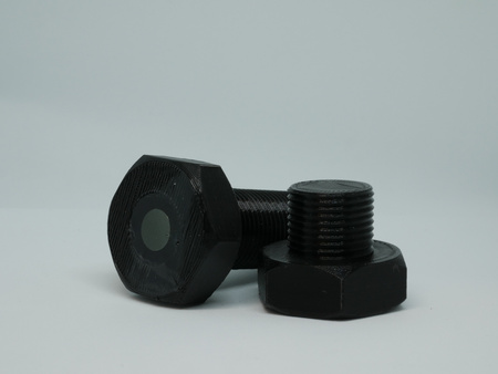 Kesz Śruba z nakrętką (atrapa) - kolor czarny, z magnesem