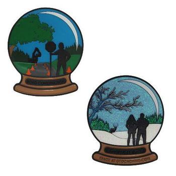 Two Seasons Geocoin - Dyed Black Finish