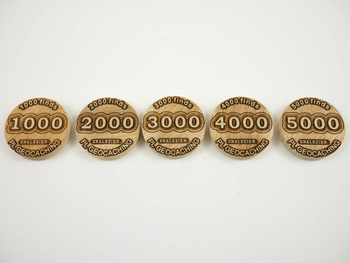 Znalezienia - 1000 - 5000 finds PWG. 5 sztuk