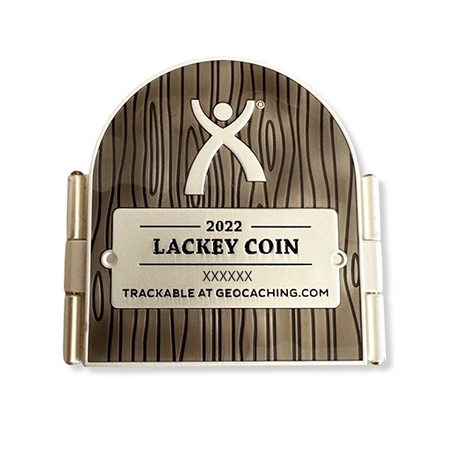 2022 Lackey Geocoin and Tag Set - Satin Silver