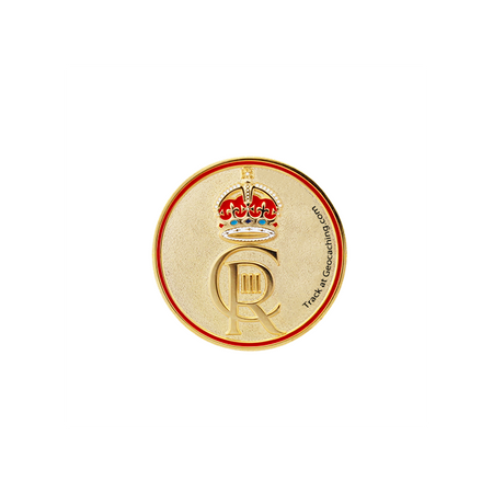 King Charles III Coronation Geocoin- Satin Gold