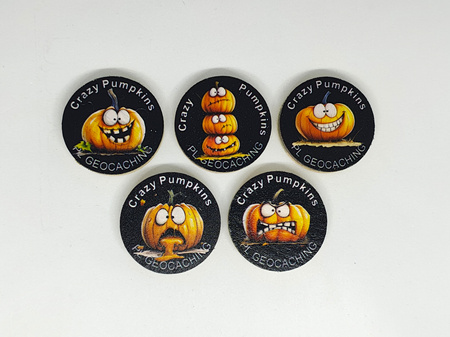 Crazy Pumpkins. 5 sztuk kolorowych PWG