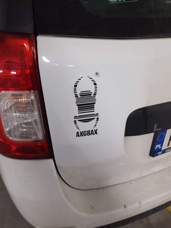 Naklejka z grafiką i kodem Travel Bug. Na samochód, motocykl ...