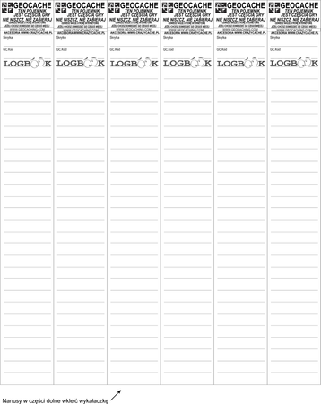 Logbook wodoodporny. 3,3 cm. 5 kartek