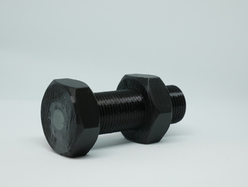 Kesz Śruba z nakrętką (atrapa) - kolor czarny, z magnesem