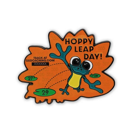 2024 “Hoppy Leap Day” Geocoin – Black Nickel