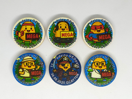 Mega w Poznaniu. 11. urodziny GEOpyry PWG. Ziemniaczki. 6 kolorowych PWG