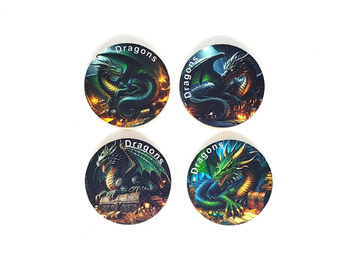 Dragons.4 sztuki kolorowych PWG
