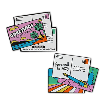 2023/2024 Last/First Geocoin and Two Tag Set