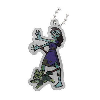Geocaching Zombie Woman Travel Tag