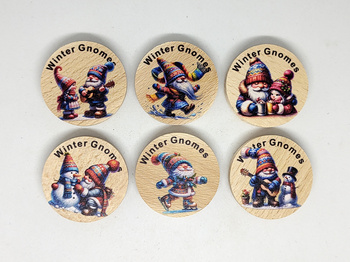 Winter Gnomes v1. 6 sztuk kolorowych PWG