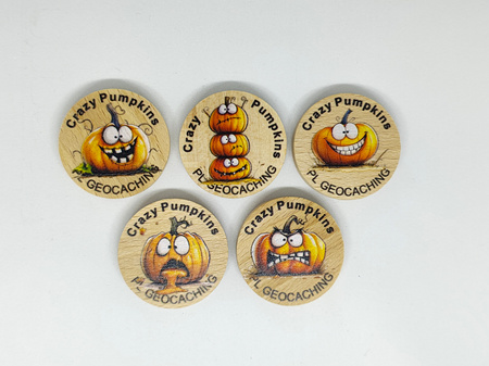 Crazy Pumpkins.  5 sztuk kolorowych PWG