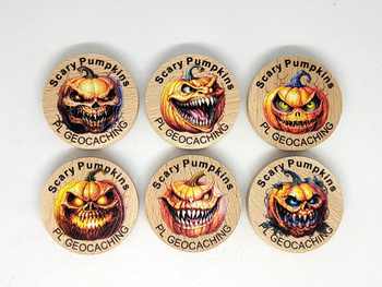 Dynie. Scary Pumpkin. 6 sztuk kolorowych PWG