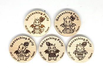 Smoki Geocaching Party. 5 sztuk PWG