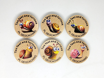 Ślimaczki. 6 sztuk kolorowych PWG