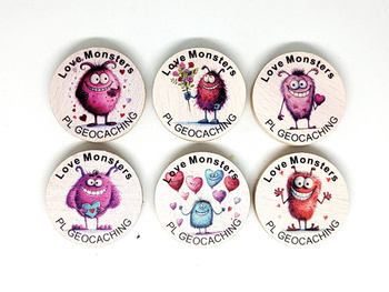 Love Monsters.  6 sztuk kolorowych PWG