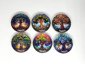 Trees.  6 sztuk kolorowych PWG