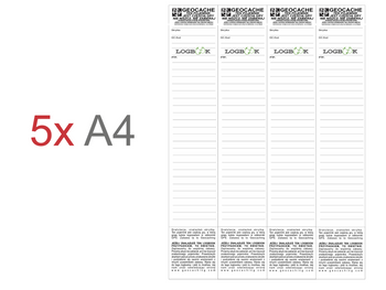 Logbook wodoodporny. 4,8 cm. 5 kartek