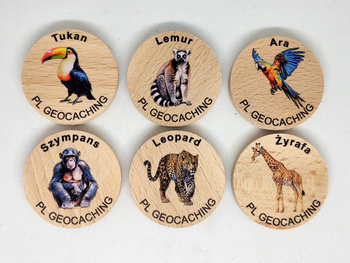 Zwierzęta v3. 6 sztuk kolorowych PWG