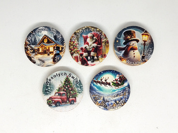 Wesołych Świąt 2024 v1. 5 sztuk kolorowych PWG