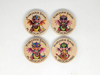 Krakoskie smoki.4 sztuki kolorowych PWG