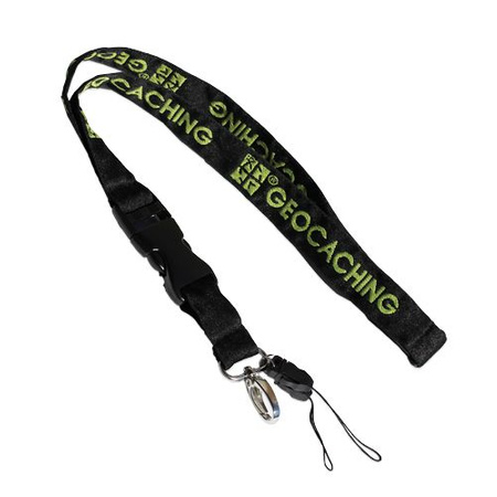 Smyczka Standard Black/Green GC Woven Lanyard